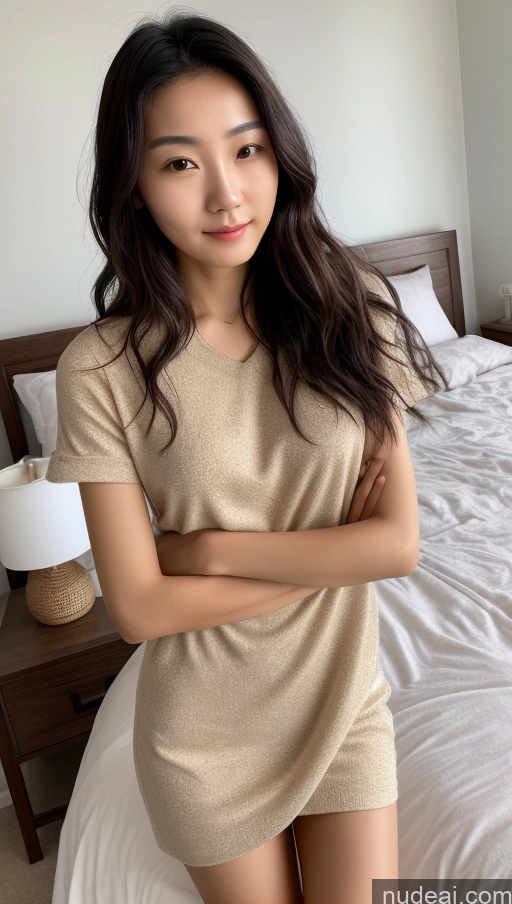 related ai porn images free for Detailed Skin Detail (beta) Chinese 18 Messy Black Hair Short Skinny Beautiful Small Tits Bedroom Casual Dress