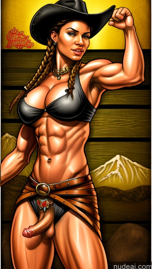 related ai porn images free for Thick Muscular Abs Dark Skin Hairy Women Trans Girl With Erect Penis Braided Black Hair Black Pubic Hair Tattoos Small Tits Beach Milf 50s Cowgirl Outfit Objection! Hat Western