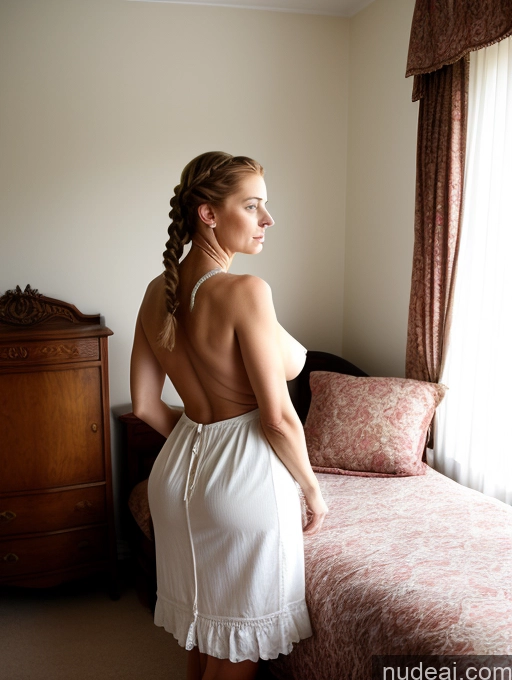 related ai porn images free for Milf One Huge Boobs Pubic Hair 40s Serious Ginger Braided French Bedroom Back View Nude 60s Victorian Dark Lighting