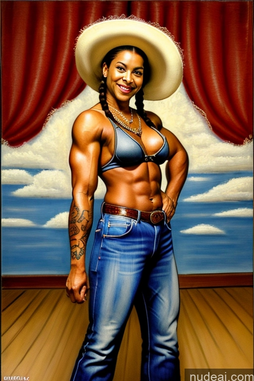 related ai porn images free for Dark Skin Thick Muscular Abs Trans Girl With Erect Penis Milf Braided Hat Western Tattoos 60s Laughing Tall Black Hair Hairy Women Pubic Hair Detailed Jeans Objection!