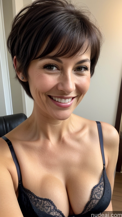 related ai porn images free for One Small Tits Skinny Close-up View Bra Cleavage Detailed Happy Black Hair Pixie Milf