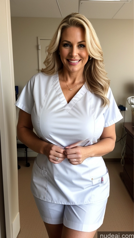 related ai porn images free for Busty Perfect Boobs Beautiful Big Hips Thick Perfect Body 60s White Blonde Hospital Front View Nurse Laughing Seductive