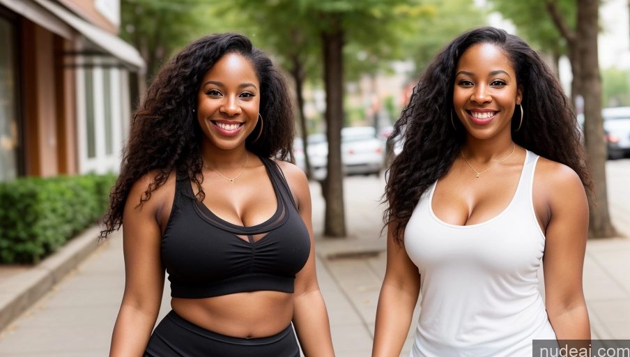 related ai porn images free for Woman One Thick Happy Long Hair Black Tank Top 30s Soft + Warm Street Cleavage