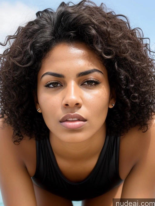 related ai porn images free for Busty Perfect Boobs Beautiful Thick Big Hips Perfect Body 18 Seductive Angry Front View One Piece Swimsuit Black Hair Curly Hair African