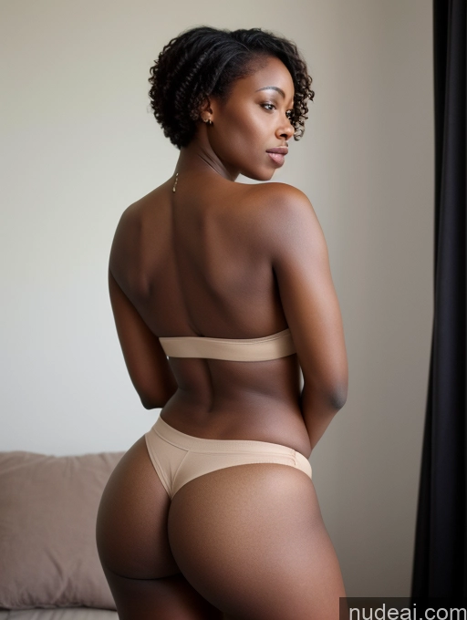 related ai porn images free for Woman Busty Small Tits Beautiful Big Ass Thick Short Perfect Body Dark Skin One Seductive Back View Nude Detailed Pixie Black Crop Top
