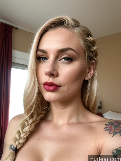 related ai porn images free for Beautiful British Nude 20s Bedroom Blonde Braided Lipstick Pouting Lips Tattoos Fairer Skin Close-up View Detailed Thick Perfect Boobs