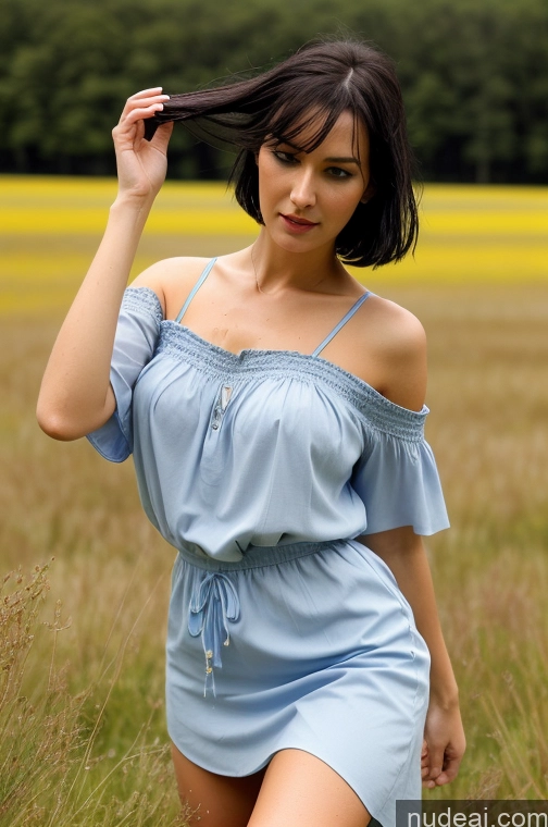 related ai porn images free for Model Perfect Boobs Beautiful Skinny Perfect Body Oiled Body 20s Serious Orgasm Shocked Black Hair Bobcut German Meadow Blouse Casual Dress Long Skirt Detailed Deep Blue Eyes Clitoris Back View