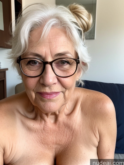 related ai porn images free for Milf Pubic Hair 80s Busty Cleavage Close-up View Hair Bun White Hair Glasses