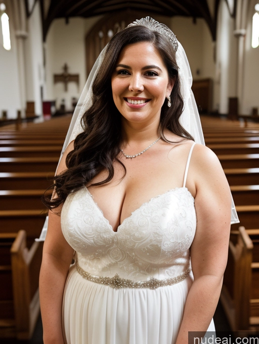 related ai porn images free for Milf Chubby Busty Big Hips Short 30s Happy Black Hair Long Hair Fairer Skin White Church Close-up View Wedding