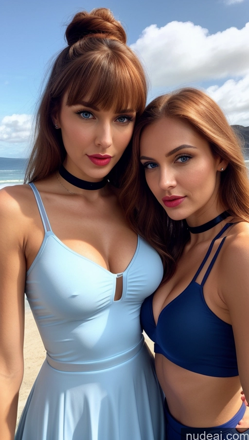 related ai porn images free for Woman Two Perfect Boobs Beautiful Skinny Abs Seductive Ginger Bobcut Swedish Dress Tennis Cleavage Bright Lighting Detailed Prayhands, Interlocked Fingers, Own Hands Together Deep Blue Eyes Pouting Lips Transparent Long Skirt 60s Aamira, Long Hair, Bangs Pinned Back, Topknot, Forehead, Choker, Bare Shoulder, Cleavage, Red Dress, Frilled Dress, Bow, Sleeveless