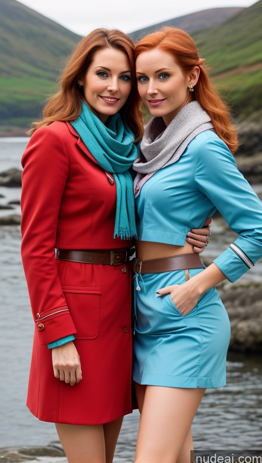 related ai porn images free for Woman Two Perfect Boobs Beautiful Skinny Abs Bobcut Irish 60s Jacket Kilt Nurse Scarf Cleavage Bright Lighting Detailed Prayhands, Interlocked Fingers, Own Hands Together Deep Blue Eyes