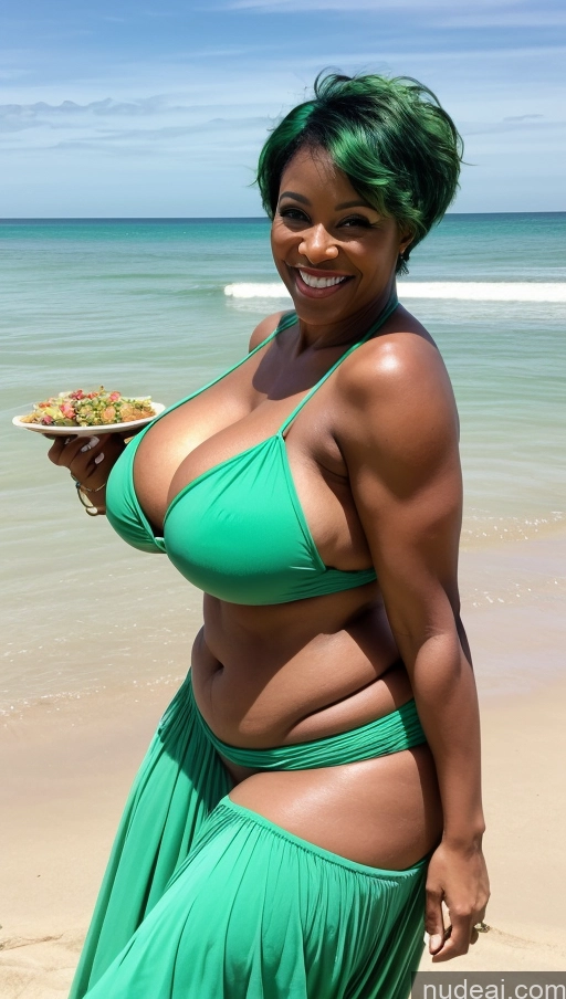related ai porn images free for Milf Huge Boobs Beautiful Tattoos Big Ass Big Hips Tall Dark Skin 50s Close-up View Cleavage Detailed Sexy Face Happy Muscular Bikini Long Skirt Thick Pixie Nigerian Beach Eating Green Hair
