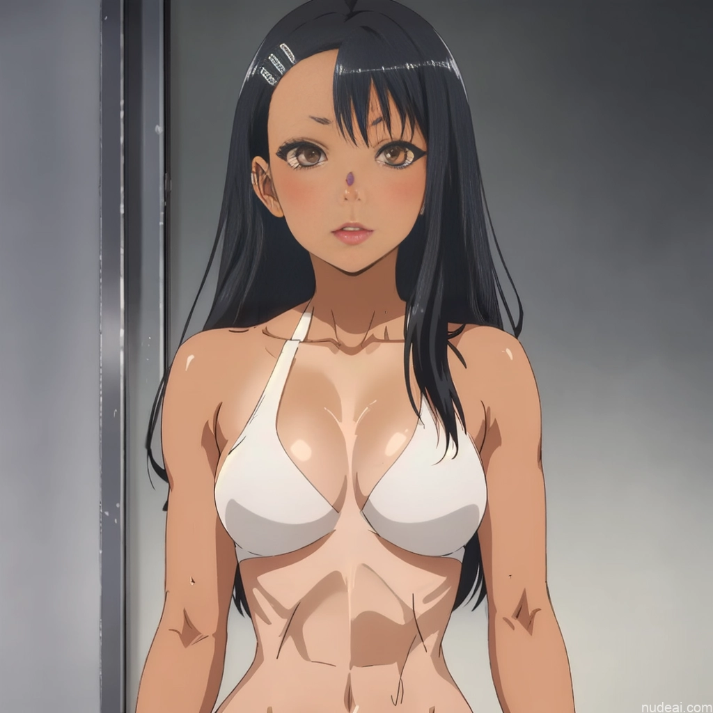 ai nude image of pics of Nagatoro Hayase, Hair Ornament, Brown Eyes, Hairclip ,dark Skin, Black Hair One Perfect Boobs Beautiful Perfect Body Pubic Hair Front View Nude Peeing Partially Nude