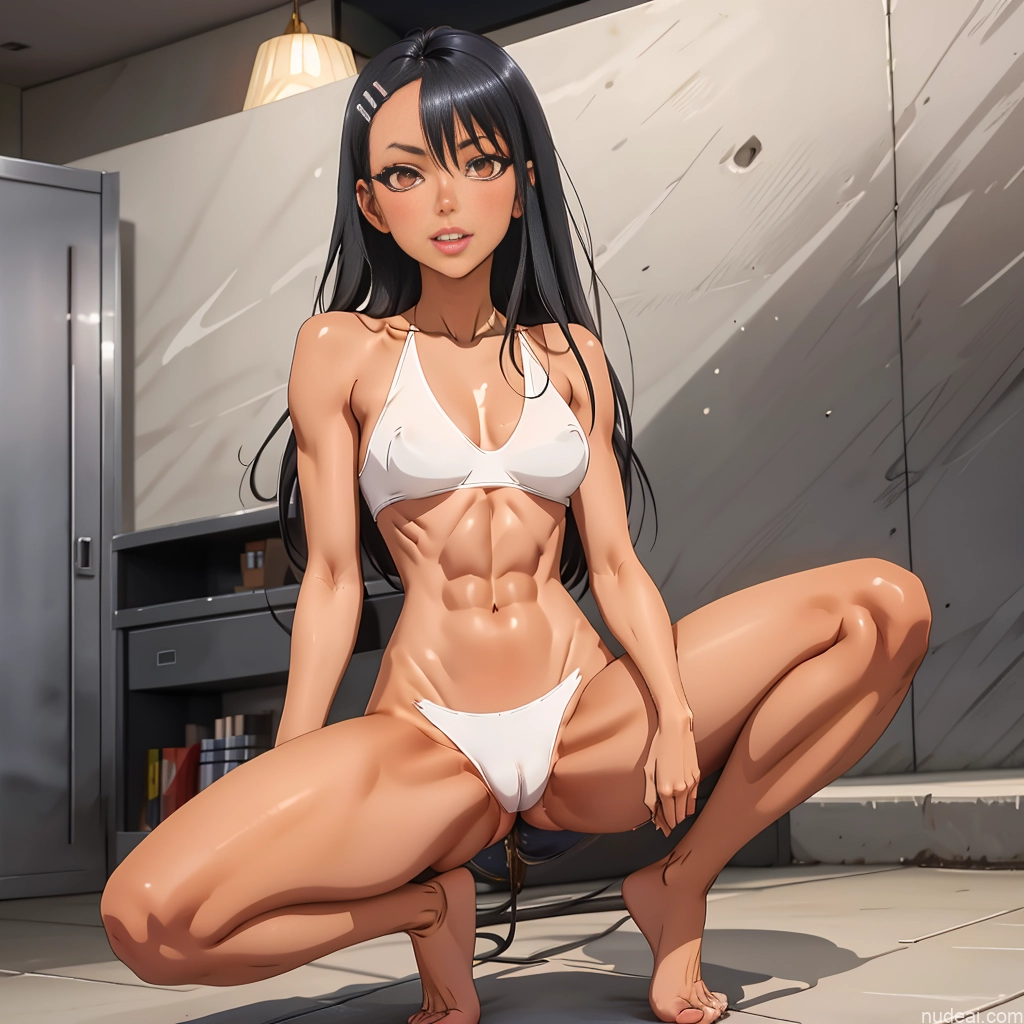 ai nude image of pics of Perfect Boobs Perfect Body Pubic Hair Nagatoro Hayase, Hair Ornament, Brown Eyes, Hairclip ,dark Skin, Black Hair Nude 18 20s T-pose Partially Nude Jumping Squatting Straddling Spreading Legs Create An Open Vagina Topless Peeing Beautiful Woman