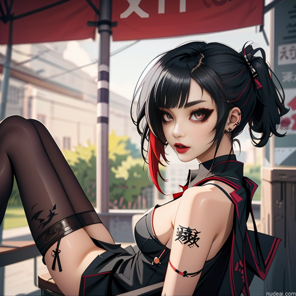 related ai porn images free for Asian School Uniform, Cleavage Cutout, Clothing Cutout, Pleated Skirt, Thighhighs Perfect Boobs Beautiful Lipstick Small Ass Gothic Punk Girl