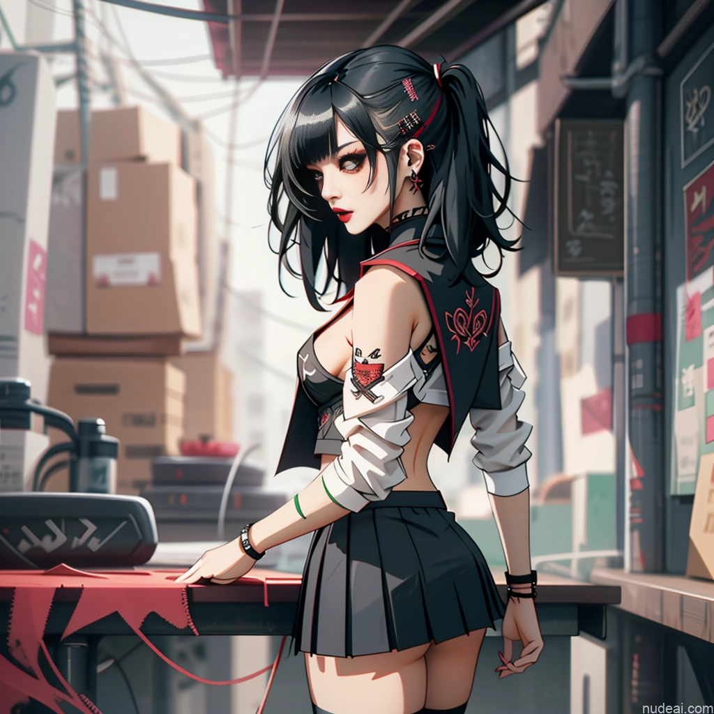 related ai porn images free for Asian School Uniform, Cleavage Cutout, Clothing Cutout, Pleated Skirt, Thighhighs Perfect Boobs Beautiful Lipstick Small Ass Gothic Punk Girl