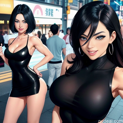 related ai porn images free for Woman Two Woman + Man Perfect Boobs Beautiful Perfect Body 18 Happy Black Hair Bobcut Asian Soft + Warm Street Cosplay