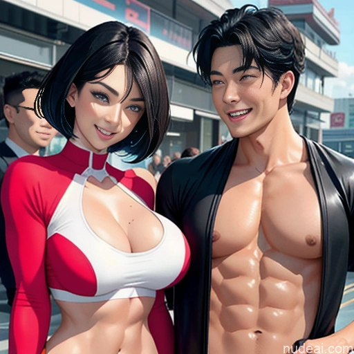 related ai porn images free for Woman + Man Perfect Boobs Beautiful Perfect Body 18 Happy Black Hair Bobcut Asian Soft + Warm Street Cosplay Several