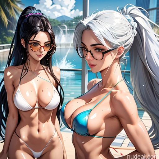 ai nude image of pics of Woman + Man Busty Glasses Perfect Boobs Big Ass Perfect Body Oiled Body Long Hair 18 Seductive White Hair Straight Japanese Asian Soft Anime Close-up View Bathing Nude Two Orgasm Bathroom Shower Bending Over Topless Bright Lighting Suspended Couple Spreading Legs