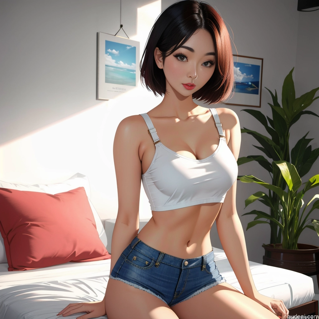 related ai porn images free for Lingerie Model Asian 20s Perfect Boobs Beautiful Small Ass Crop Top Daisy Dukes Shirt Short Shorts