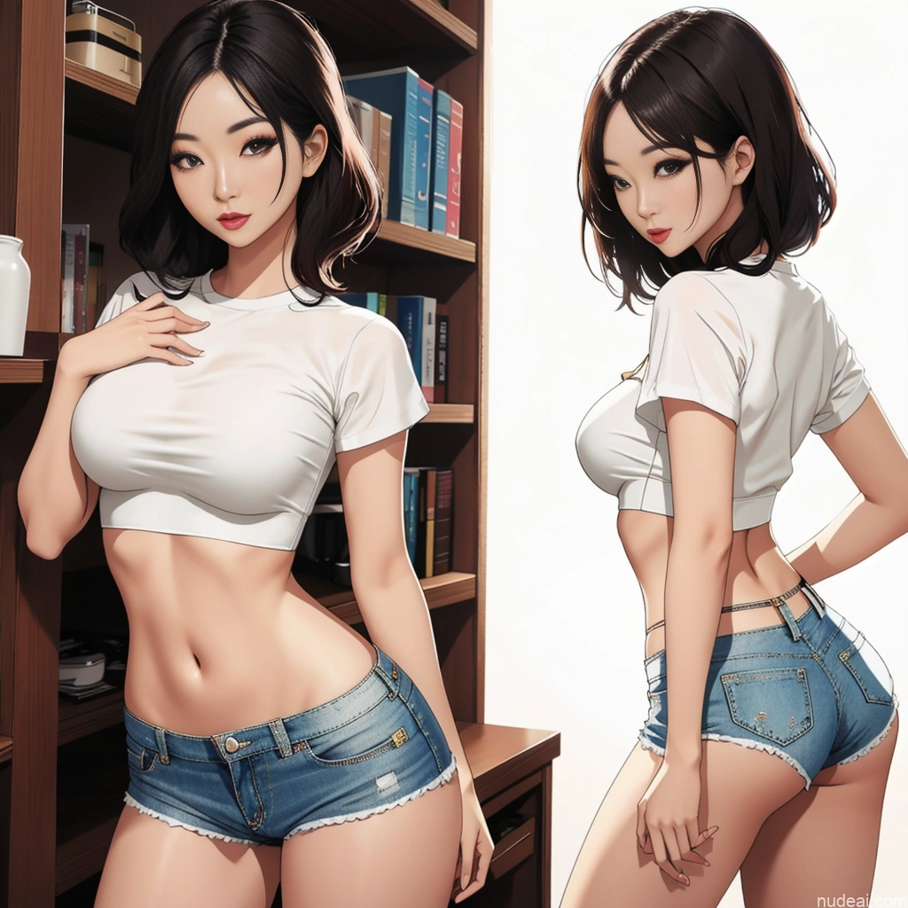 related ai porn images free for Lingerie Model Asian 20s Perfect Boobs Beautiful Small Ass Crop Top Daisy Dukes Shirt Short Shorts