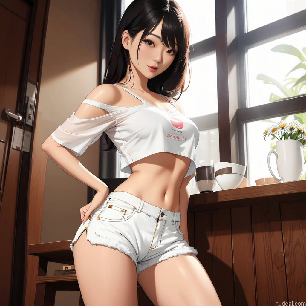 related ai porn images free for Lingerie Model Asian 20s Perfect Boobs Beautiful Small Ass Crop Top Daisy Dukes Shirt Short Shorts