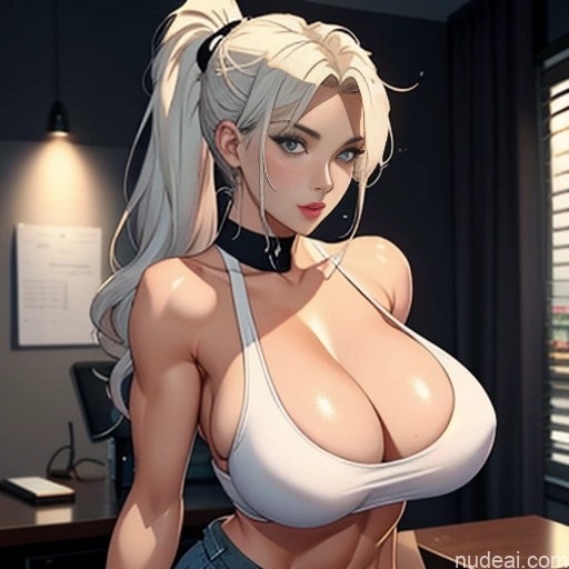 related ai porn images free for Woman One Huge Boobs Perfect Boobs Beautiful Perfect Body Huge Tits, Hard Nipples 18 Seductive Blonde White Hair Ponytail Soft + Warm Skin Detail (beta) Short Shorts Tank Top Cleavage Transparent Jeans Undone Jewelry Pokies Office Dark Lighting