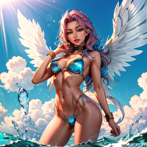 related ai porn images free for Anis Nikke Richy 18 Rainbow Haired Girl Slicked Japanese Oiled Body Ahegao Miss Universe Model Has Wings