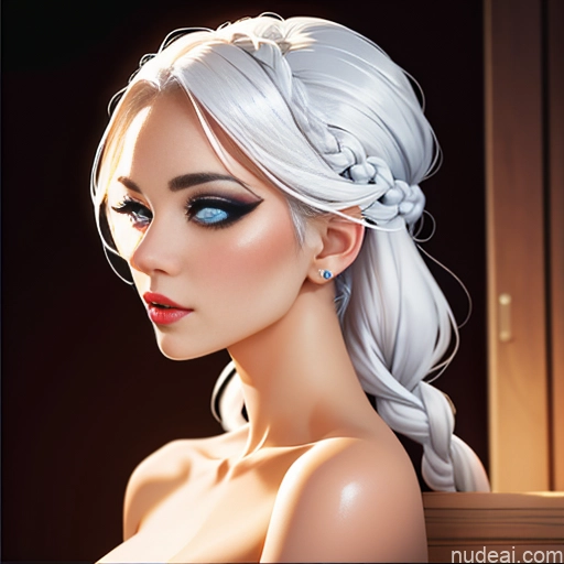 related ai porn images free for Nude Side View Braided White Hair