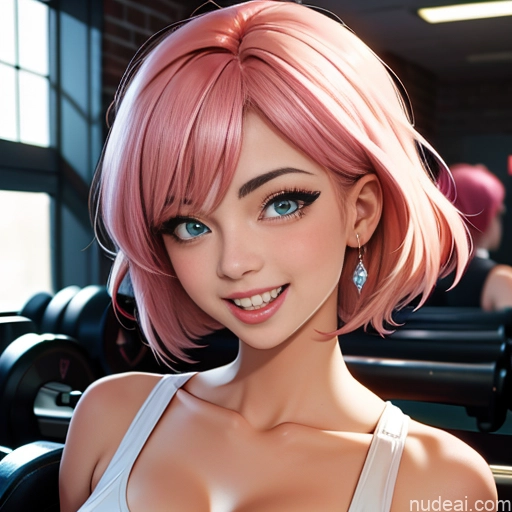 related ai porn images free for Milf Two Busty 20s 18 Happy Pink Hair Bobcut Russian Soft Anime Gym Front View Working Out Bdsm