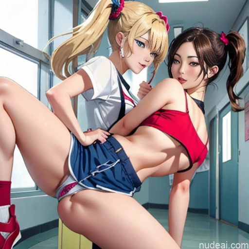 related ai porn images free for Asian Sorority Two 18 Sexy Face Blonde Brunette Pigtails Straight School Hallway Dolphin Shorts Scissors Pose On Back Cumshot Crisp Anime Skin Detail (beta) Anime Detailed