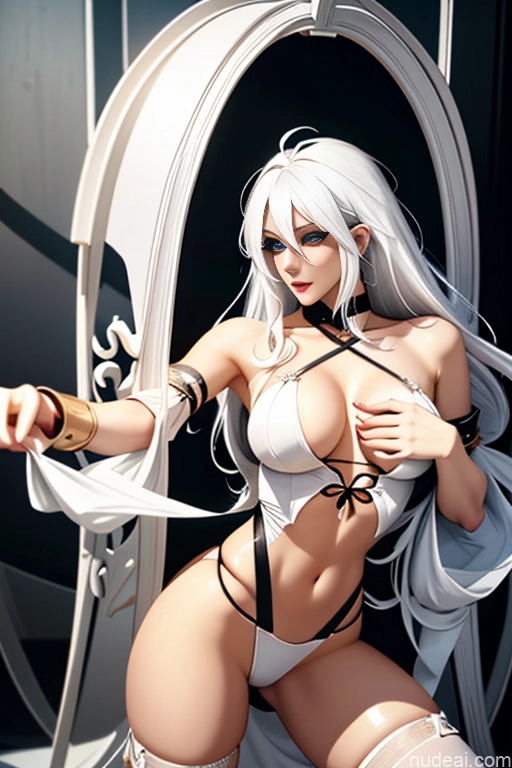 ai nude image of pics of White Hair The Greater Lord Rukkhadeva: Genshin Impact Cosplayers