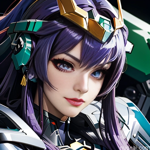 ai nude image of pics of 1girl Hu Tao: Genshin Impact Cosplayers SuperMecha: A-Mecha Musume A素体机娘 Close-up View Green Hair Purple Hair Blue Hair