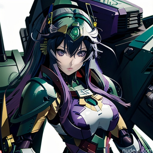 ai nude image of pics of 1girl Hu Tao: Genshin Impact Cosplayers SuperMecha: A-Mecha Musume A素体机娘 Close-up View Green Hair Purple Hair Blue Hair