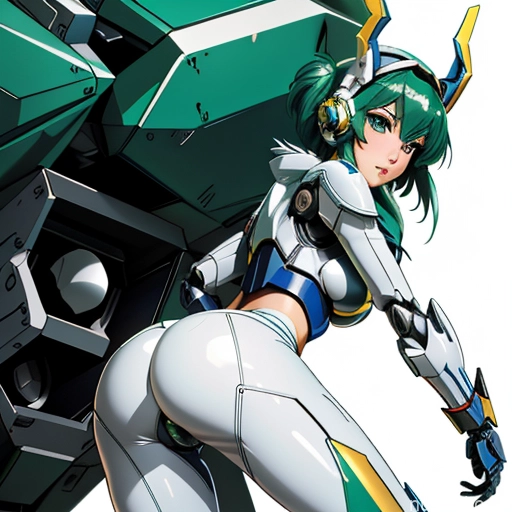 related ai porn images free for SuperMecha: A-Mecha Musume A素体机娘 Leon Raymond Fantasy Armor Butt Bite Pantsuit Green Hair