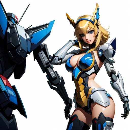 related ai porn images free for SuperMecha: A-Mecha Musume A素体机娘 Leon Raymond Fantasy Armor Butt Bite Pantsuit Blonde