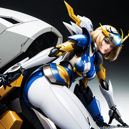 related ai porn images free for SuperMecha: A-Mecha Musume A素体机娘 Leon Raymond Fantasy Armor Butt Bite Pantsuit Blonde