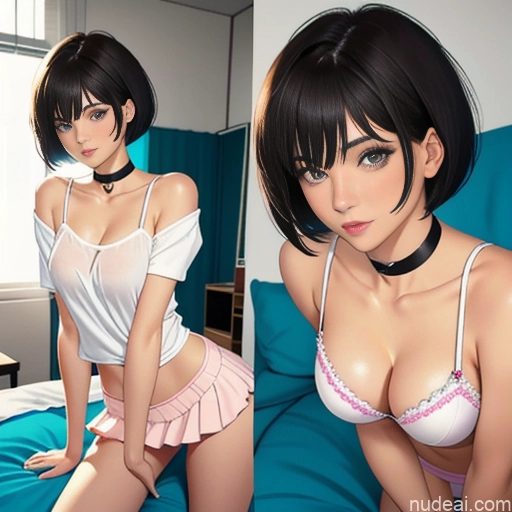 related ai porn images free for One 18 Skinny Small Tits Small Ass Short Short Hair Brunette Pixie White Choker Pajamas Mini Skirt Sleeping Pose Panty Pull Bedroom