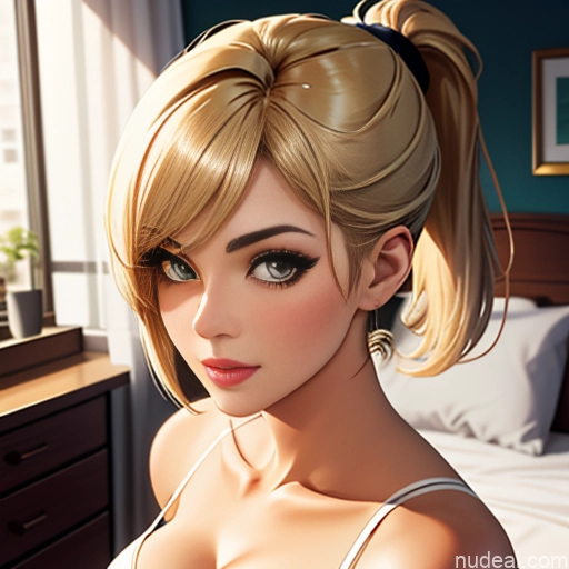 ai nude image of pics of Milf Huge Boobs Perfect Boobs Beautiful Big Ass 30s Sexy Face Blonde Brunette Ponytail Pigtails Bobcut White Soft Anime Bedroom Front View Side View Back View Close-up View Cleavage 20s Soft + Warm Crisp Anime Lingerie