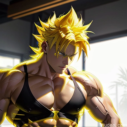 related ai porn images free for Super Saiyan Super Saiyan 4 Neon Lights Clothes: Red Neon Lights Clothes: Yellow Woman Bodybuilder Busty Front View