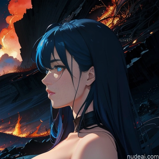 related ai porn images free for Woman Two Busty Huge Boobs Perfect Boobs 18 Sad Blue Hair Messy Japanese Soft Anime Hell Gaming Nude Angel Partially Nude Topless Bright Lighting Side View