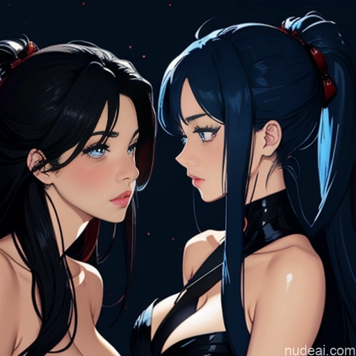 related ai porn images free for Woman Two Busty Huge Boobs Perfect Boobs 18 Sad Blue Hair Messy Japanese Soft Anime Hell Gaming Nude Angel Partially Nude Topless Bright Lighting Close-up View Front View