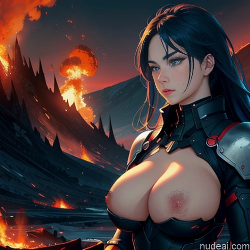 ai nude image of pics of Woman Two Busty Huge Boobs Perfect Boobs 18 Sad Blue Hair Messy Japanese Soft Anime Hell Gaming Nude Angel Partially Nude Topless Bright Lighting Front View Side View