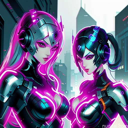 ai nude image of pics of Two Cyberhelmet V3 Neon Lights Clothes: Purple