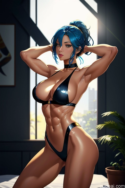 related ai porn images free for Woman One Busty Beautiful Perfect Body Dark Skin Oiled Body Blue Hair Ponytail Bangs Bedroom Nude Gold Jewelry Dark Lighting Egyptian Crisp Anime Choker Partially Nude On Back Topless Soft Anime Warm Anime Soft + Warm