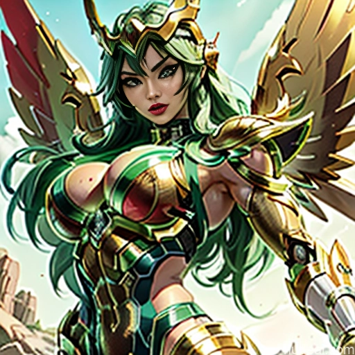 related ai porn images free for Woman Busty Muscular Abs Front View Has Wings Angel Bodybuilder Perfect Boobs SuperMecha: A-Mecha Musume A素体机娘 Superhero Persian Green Hair Ginger Neon Lights Clothes: Red Neon Lights Clothes: Green Lipstick