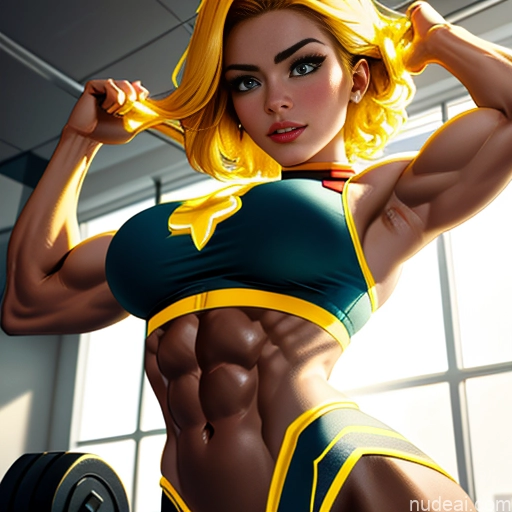 related ai porn images free for Captain Marvel Busty Abs Front View Woman Bodybuilder Super Saiyan Cosplay Superhero Neon Lights Clothes: Yellow Neon Lights Clothes: Orange