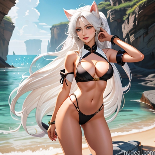 ai nude image of pics of Ahri, 1girl, Long Hair, Animal Ears, Whisker Markings, Korean Clothes, Cleavage, Detached Sleeves White Hair Cute Monster Woman Sorority Busty Perfect Boobs Beautiful Big Ass Big Hips Perfect Body Long Hair 18 Bobcut Bathroom Nude Topless Transparent Warm Anime