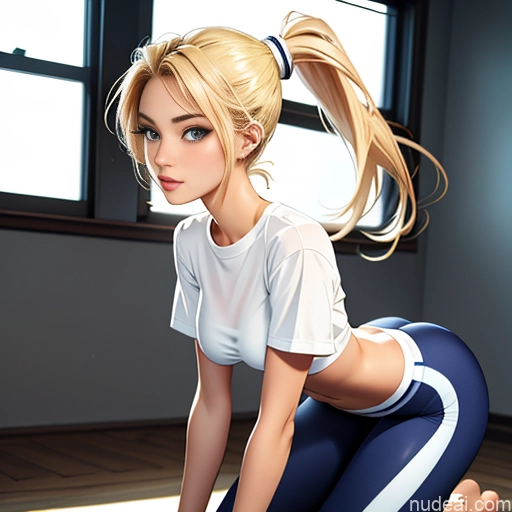 related ai porn images free for One Sorority 18 White Blonde Ponytail Skinny Small Tits Small Ass Mesh Yoga Pants Shirt Bending Over