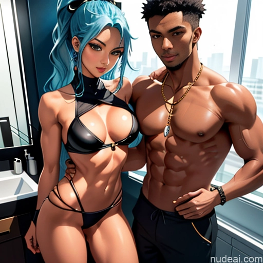 ai nude image of pics of Busty Perfect Boobs Perfect Body Dark Skin Oiled Body Orgasm Blue Hair Ponytail Egyptian Middle Eastern Soft Anime Against Glass Sex Nude Gold Jewelry Dark Lighting Woman + Man Bathroom Hentai Breast Grab(sex Position) Guided Breast Grab